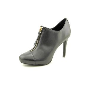 BAR III Black Leather Booties 9.5 Zip NEW